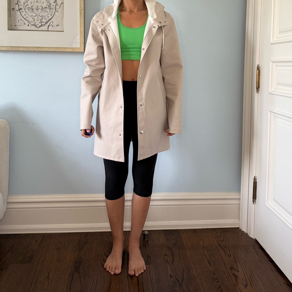 Stutterheim Off-White Hooded Rain Jacket